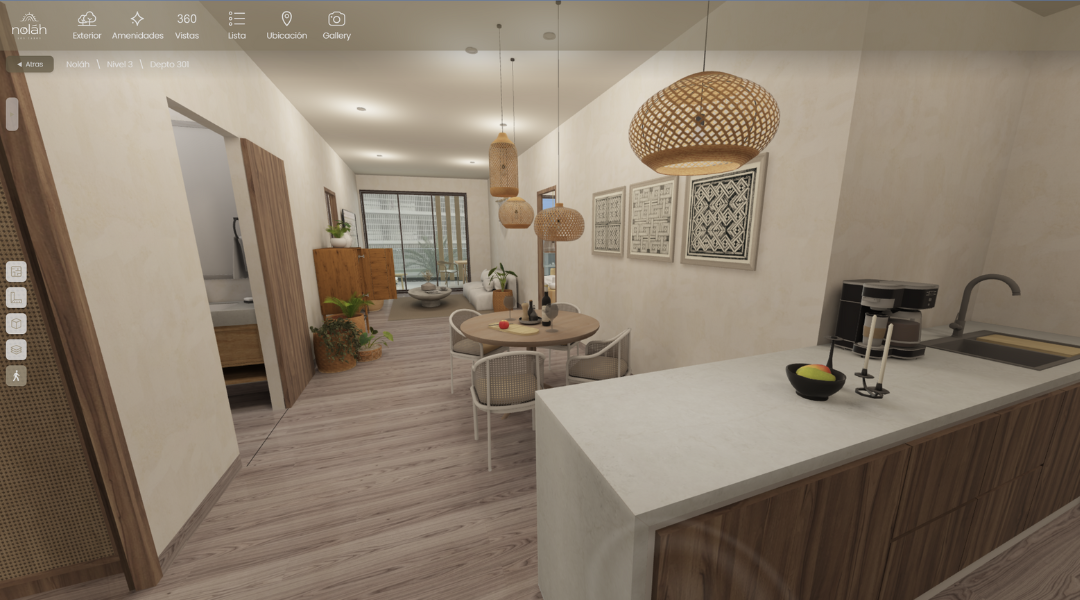 Ejemplo de recorridos virtuales 3D en tiempo real en proyectos inmobiliarios